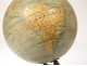 Earth Globe Geosphere Geographer Joseph Forest Paris Blackened Wood Nineteenth