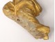 Pair carvings round-bump wood gilded cherubs angels cherub church XVII