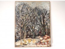 HST painting Georges Ballerat snowy landscape Bures-sur-Yvette Chevreuse twentieth