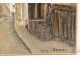 HST painting Georges Ballerat snowy landscape Bures-sur-Yvette Chevreuse twentieth