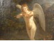 HST table angel cupid landscape forest flowers bow arrow eighteenth century