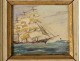 Small HSC miniature portrait boat sailboat three-master Navy Nordet nineteenth