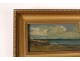 Small HSP table landscape edge seascape boats sailboats rocks nineteenth