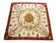 Square silk scarf Hermès Paris Saddle with floral lily cover Vintage 90cm