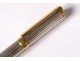 Fountain pen ST Dupont Paris Montparnasse feather 18K gold plated silver twentieth