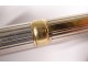 Fountain pen ST Dupont Paris Montparnasse feather 18K gold plated silver twentieth