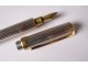 Fountain pen ST Dupont Paris Montparnasse feather 18K gold plated silver twentieth