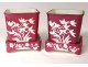 Pair planter planters earthenware Minton flowers cherry nineteenth