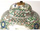 Lamp pot covered Chinese porcelain potiche flowers bronze birds nineteenth