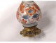 Small ewer cassolette porcelain imari Japan bronze flowers nineteenth century