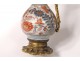 Small ewer cassolette porcelain imari Japan bronze flowers nineteenth century