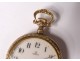 Omega gold pocket watch 18K solid gold flower garlands nineteenth century