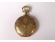 Omega gold pocket watch 18K solid gold flower garlands nineteenth century