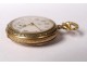 Omega gold pocket watch 18K solid gold flower garlands nineteenth century