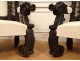 Pair large armchairs carved wood Italy Venice baroque grape vine nineteenth