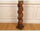 Large decorative column carved wood twisted capital seventeenth century