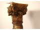 Large decorative column carved wood twisted capital seventeenth century