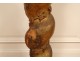 Large decorative column carved wood twisted capital seventeenth century
