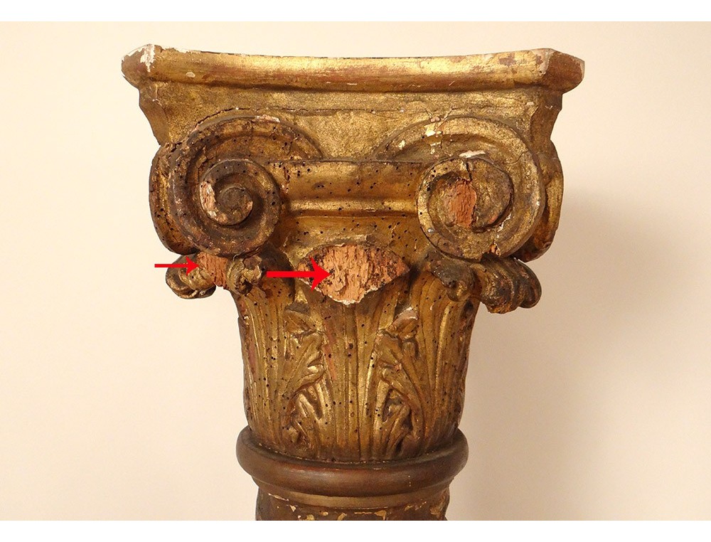 Colonne Décorative Grecque Style Méandre - 83 Cm De Hauteur - Peinte à La Main, Multifonction (étagère, Support)