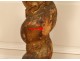 Large decorative column carved wood twisted capital seventeenth century