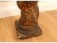 Large decorative column carved wood twisted capital seventeenth century