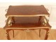 Louis XV tea table 2 trays inlaid bronze cubes Napoleon III nineteenth