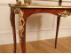 Louis XV tea table 2 trays inlaid bronze cubes Napoleon III nineteenth