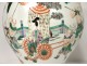 Pair Large China Enamel Pottery Green Family Kangxi XVIIIth Character