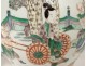 Pair Large China Enamel Pottery Green Family Kangxi XVIIIth Character