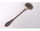 Solid silver salt spoon Minerva shell 4gr Napoleon III 19th century