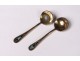 Pair teaspoons Russian silver vermeil silver enamels twentieth century