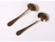 Pair teaspoons Russian silver vermeil silver enamels twentieth century