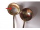 Pair teaspoons Russian silver vermeil silver enamels twentieth century