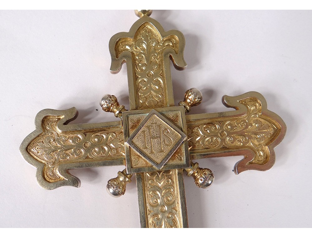 Ancienne Matrice De Croix Pectorale - Fer - Moule Catholique Religieux - Boîte