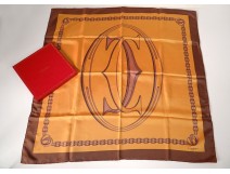 Square scarf Must Cartier Paris vintage box set twentieth century