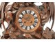 Large wooden carved pendulum Black Forest pheasant hen pheasant 75cm nineteenth