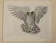4 engravings prints Alain Jeanne Owls hulottes twentieth century