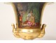 Pair of Medici porcelain vases Paris characters Renaissance gilding nineteenth