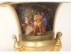 Pair of Medici porcelain vases Paris characters Renaissance gilding nineteenth