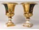 Pair of Medici porcelain vases Paris characters Renaissance gilding nineteenth