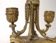 Candlestick 2 lights gilt bronze screen garlands foliage Napoleon III nineteenth