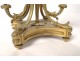 Candlestick 2 lights gilt bronze screen garlands foliage Napoleon III nineteenth