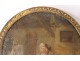 Round box solid gold 18 carats scales miniature gallant scene late eighteenth