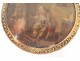 Round box solid gold 18 carats scales miniature gallant scene late eighteenth