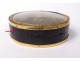 Round box solid gold 18 carats scales miniature gallant scene late eighteenth