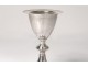 Small chalice silver patena Minerva goldsmith Demarquet metal nineteenth