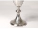 Small chalice silver patena Minerva goldsmith Demarquet metal nineteenth