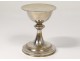 Small chalice paten silver metal cross church twentieth century
