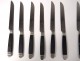Set 24 knives ebony handle 6 blades silver ferrules shield XIXth