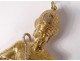 Pendant gold jewel 18 carat bust pharaoh Egyptian 30,2gr twentieth